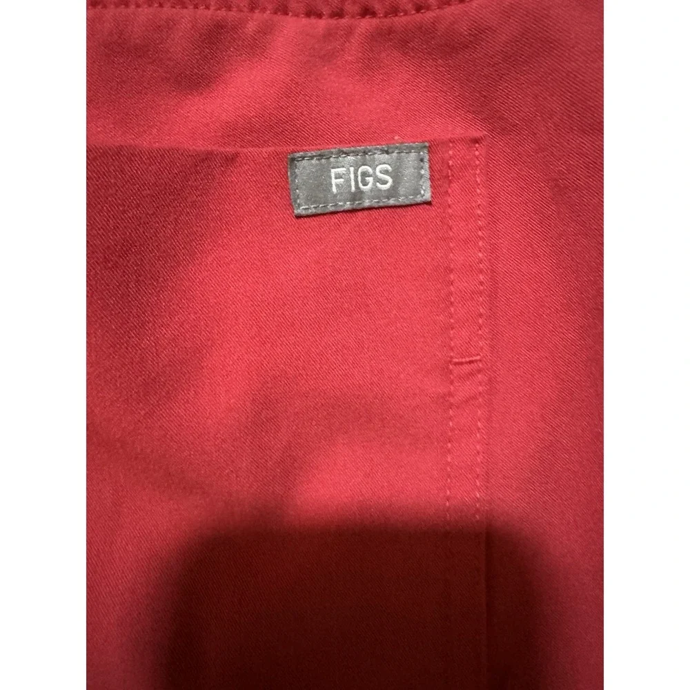 FIGS Scrub Pants Women's Size M Technical Collection Red Drawstring Cuffed Ankle